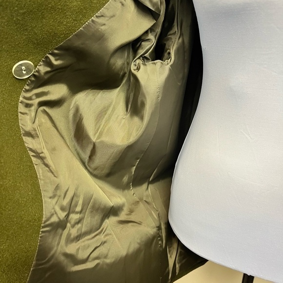 ASOS Oversized Double Breasted Notched Collar Pea Coat Khaki Size 6 - Picture 9 of 15